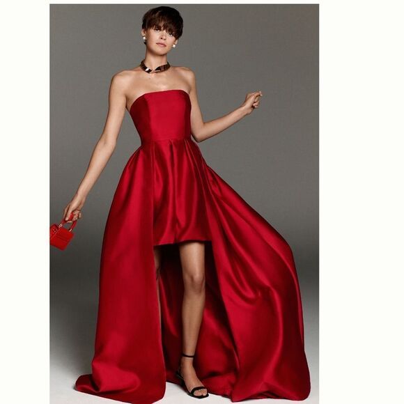 New Anthropologie Hutch Strapless High-Low Bubble Dress/ size 4P - Picture 3 of 14